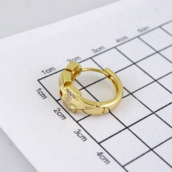 E1784 Women's Earrings - Aretes Dama - Zircon Stone - 14K Real Color - Image 3