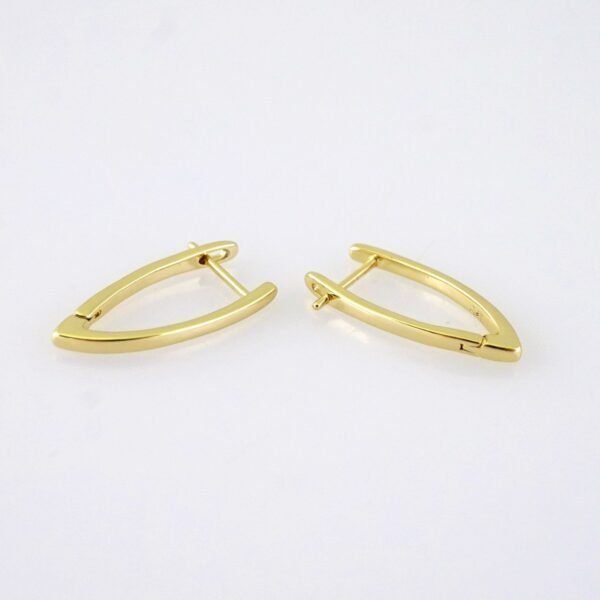 E1787 Earrings Women/ Aretes Dama/ Plain/ 14k Real Color/ - Image 2