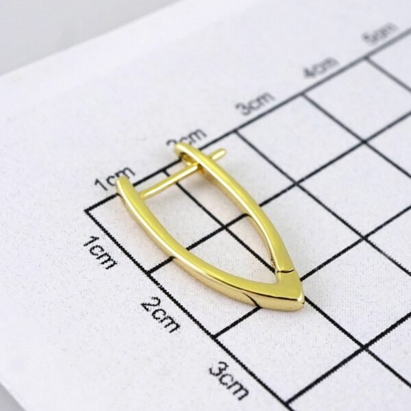 E1787 Earrings Women/ Aretes Dama/ Plain/ 14k Real Color/ - Image 3