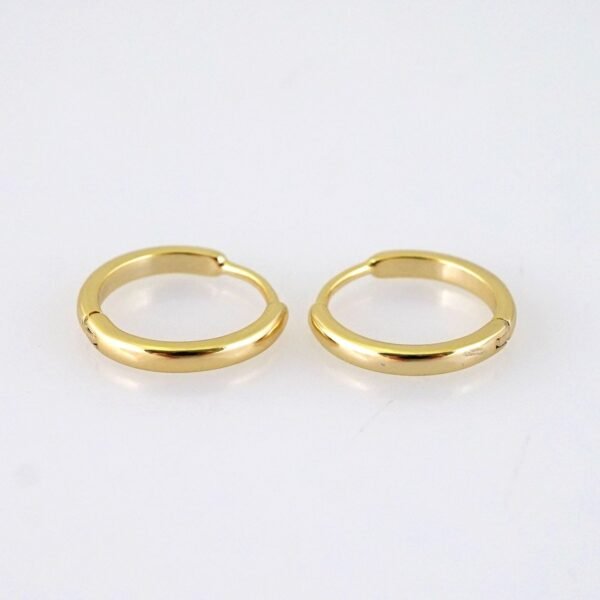 E1788 Earrings Women/ Aretes Dama/ Plain/ 14k Real Color/