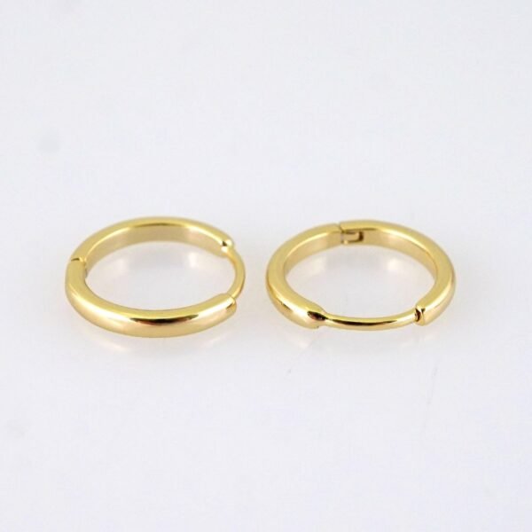 E1788 Earrings Women/ Aretes Dama/ Plain/ 14k Real Color/ - Image 2