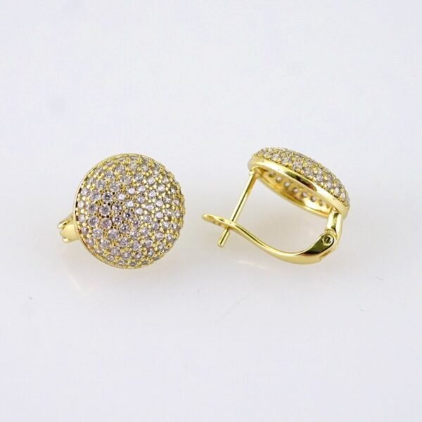 E1789 Women's Earrings - Aretes Dama - Zircon Stone - 14K Real Color - Image 2