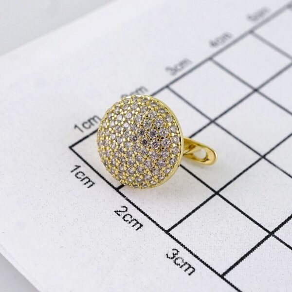 E1789 Women's Earrings - Aretes Dama - Zircon Stone - 14K Real Color - Image 3
