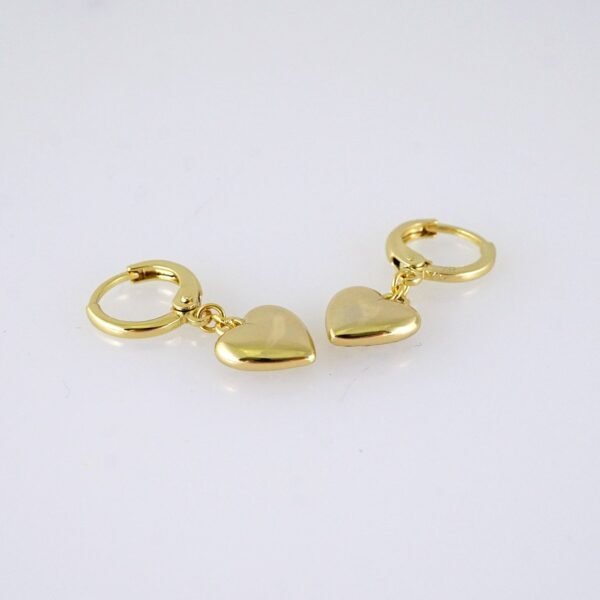E1807 Earrings Women/ Aretes Dama/ Plain/ 14k Real Color/