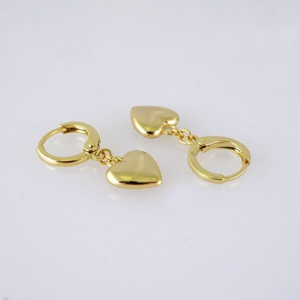 E1807 Earrings Women/ Aretes Dama/ Plain/ 14k Real Color/ - Image 2