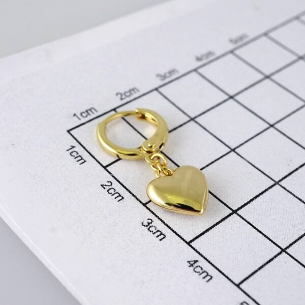E1807 Earrings Women/ Aretes Dama/ Plain/ 14k Real Color/ - Image 3