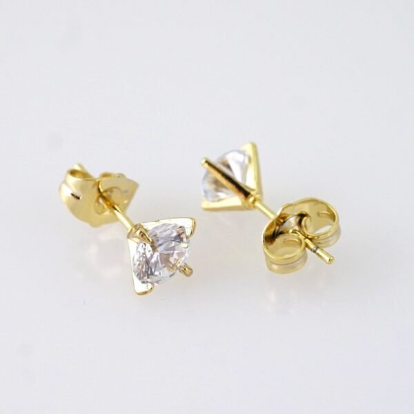 E1838 Earrings - Aretes - Zircon Stone - 14K Real Color - Image 2