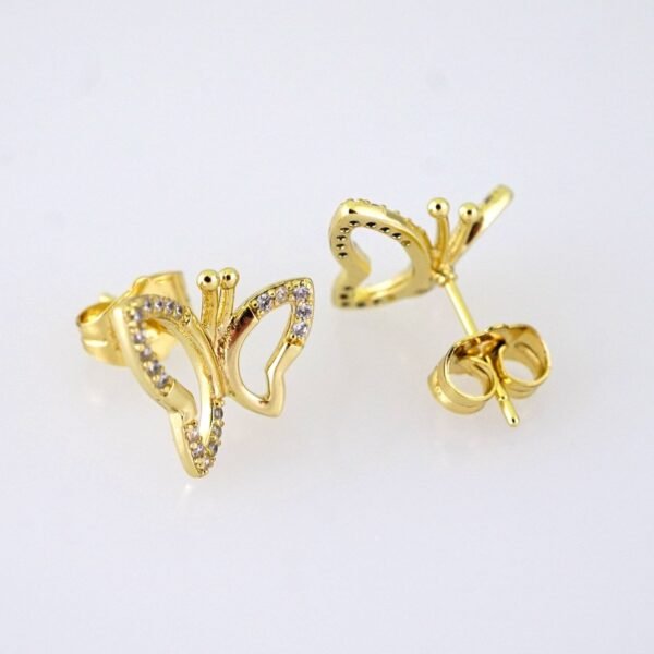E1866 Earrings - Aretes - Zircon Stone - 14K Real Color - Image 2