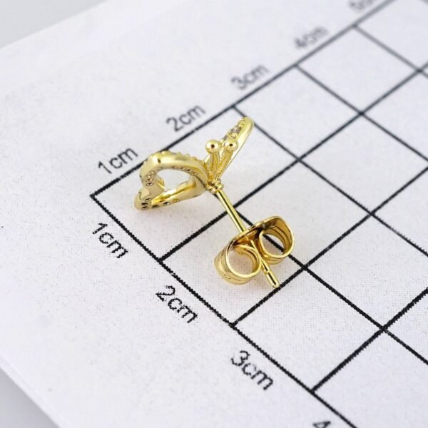 E1866 Earrings - Aretes - Zircon Stone - 14K Real Color - Image 3