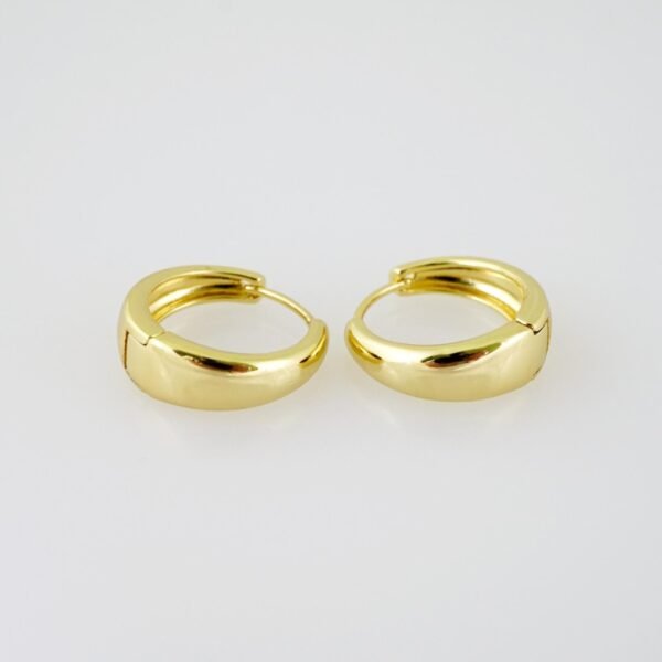 E2024 Earrings - Aretes - Plain - 14k Real Color