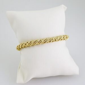 P378 Bangle - Pulsos - 14K Real Color - Zircon Stone