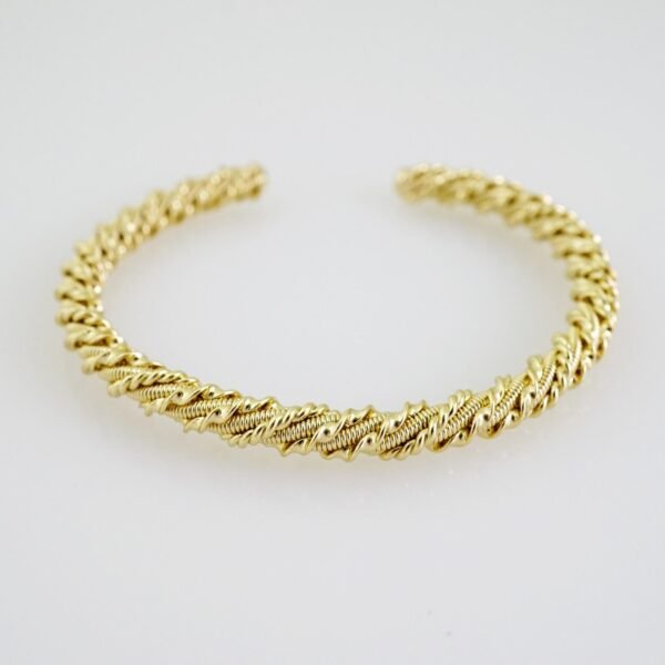 P378 Bangle - Pulsos - 14K Real Color - Zircon Stone - Image 2