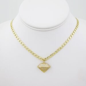 SET1534 Cadenas & Colgantes - Chain - Pendants -  14K Real Color - Zircon Stone - 4mmX50cm