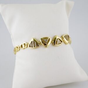 B1414 Bracelet - Pulseras - Zircon Stone - 14K Real Color
