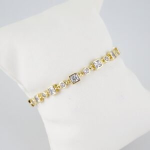B1416 Bracelet - Pulseras - Zircon Stone - 14K Real Color