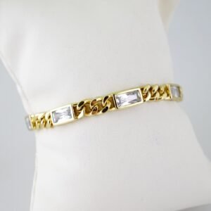 B1421 Bracelet - Pulseras - Zircon Stone - 14K Real Color