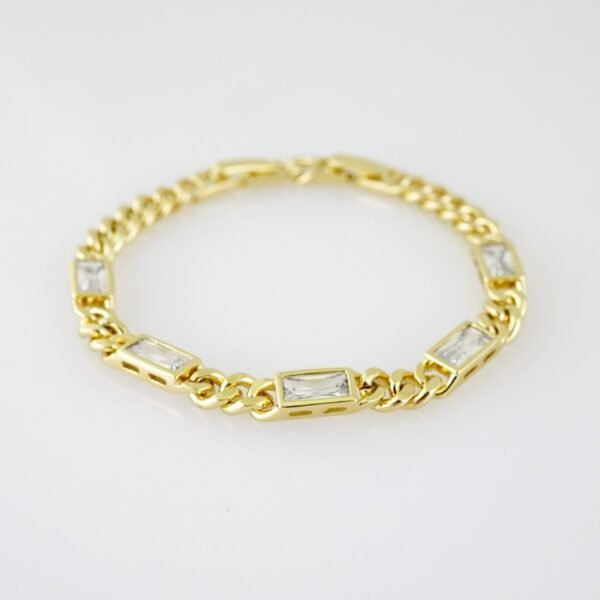 B1421 Bracelet - Pulseras - Zircon Stone - 14K Real Color - Image 2