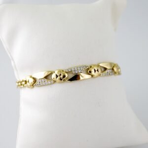 B1423 Bracelet - Pulseras - Zircon Stone - 14K Real Color