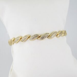 B1431 Bracelet - Pulseras - Zircon Stone - 14K Real Color