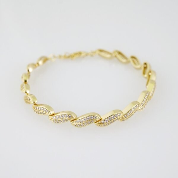 B1431 Bracelet - Pulseras - Zircon Stone - 14K Real Color - Image 2