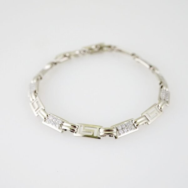B1434 Bracelet - Pulseras - Zircon Stone - Silver Color - Image 2