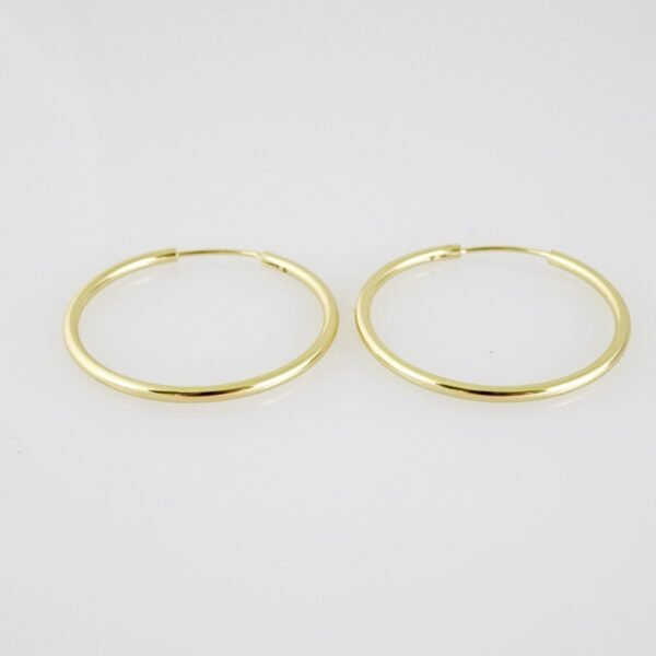 E2060 Earrings - Aretes - Plain - 14K Real Color