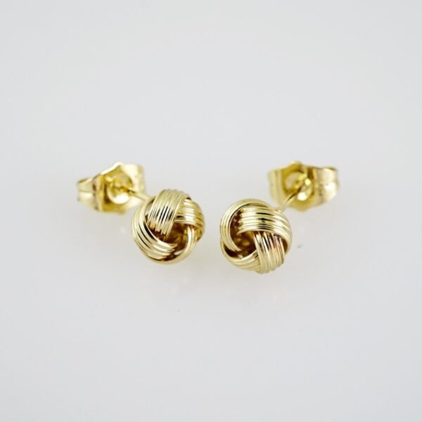 E2065 Earrings - Aretes - Plain - 14K Real Color