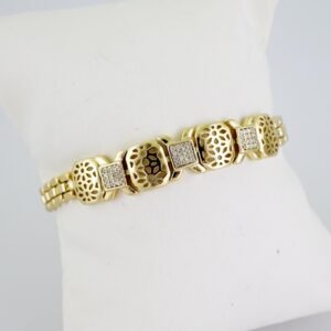 B1443 Bracelet - Pulseras - Zircon Stone - 14K Real Color
