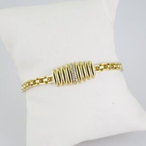 B1445 Bracelet - Pulseras - Zircon Stone - 14K Real Color