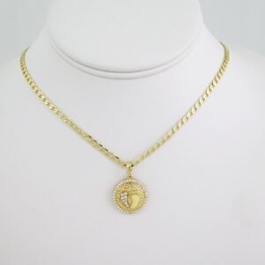 SET1546 Cadenas & Colgantes - Chain - Pendants -  14K Real Color - Zircon Stone - 3mmX60cm