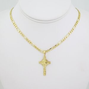 SET1558  Cadenas & Colgantes - Chain - Pendants - Plain - 14K Real Color - 3mmX50cm - Figaro