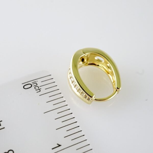 E2068 Earrings - Aretes - Zircon Stone - 14K Real Color - Image 3