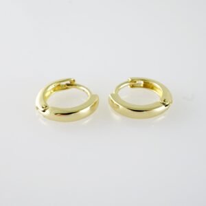 E2074 Earrings - Aretes - Plain - 14K Real Color