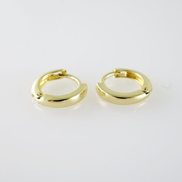 E2074 Earrings - Aretes - Plain - 14K Real Color