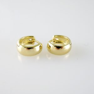 E2083 Earrings - Aretes - Plain - 14K Real Color