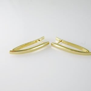 E2086 Earrings - Aretes - Plain - 14K Real Color