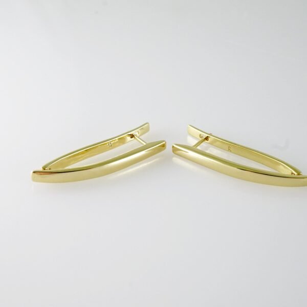 E2086 Earrings - Aretes - Plain - 14K Real Color