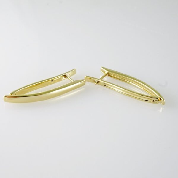 E2086 Earrings - Aretes - Plain - 14K Real Color - Image 2