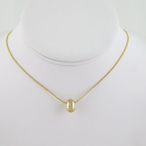 SET1564 Cadenas - Colgante - Aretes - Chain W - Pendants- Earrings - 14K Real Color - Zircon Stone - 2mmx45cm