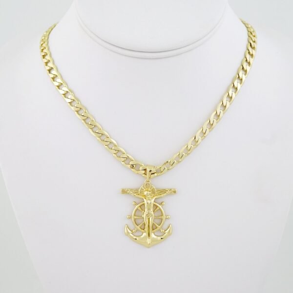 SET1567 Cadenas & Colgantes - Chain - Pendants - Plain - 14K Real Color - 7mmX60cm