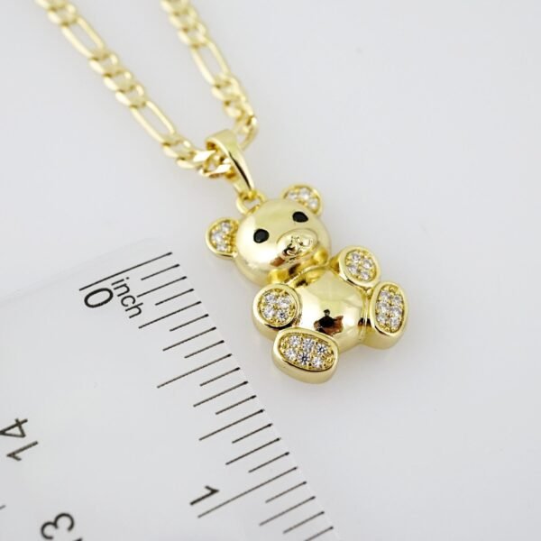 SET1569 Cadenas - Colgante -  Chain W - Pendants - 14K Real Color - Zircon Stone - 3mmX55cm Figaro - Image 3