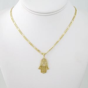 SET1570 Cadenas & Colgantes - Chain - Pendants - Plain - 14K Real Color - 3mmX55cm - Figaro