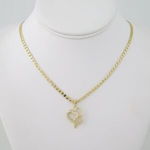 SET1572 Cadenas - Colgante -  Chain W - Pendants - 14K Real Color - Zircon Stone - 3mmX60cm