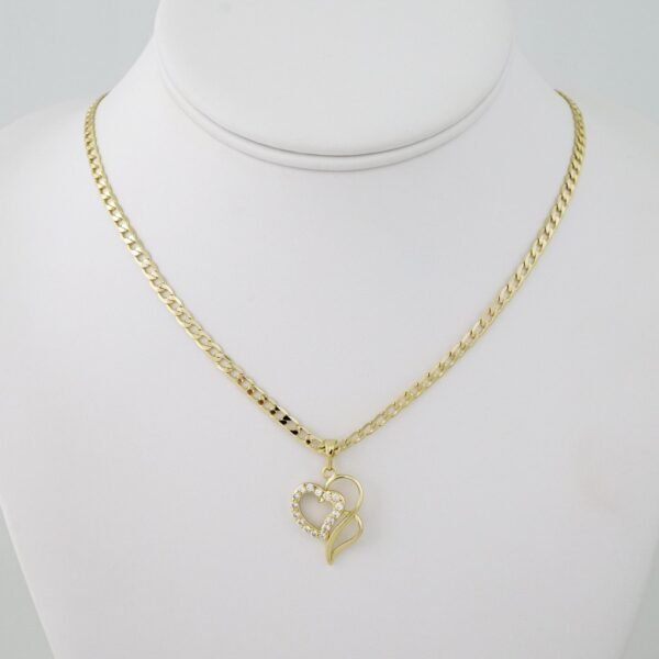 SET1572 Cadenas - Colgante -  Chain W - Pendants - 14K Real Color - Zircon Stone - 3mmX60cm
