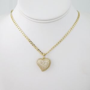 SET1575 Cadenas - Colgante -  Chain W - Pendants - 14K Real Color - Zircon Stone - 3mmX60cm