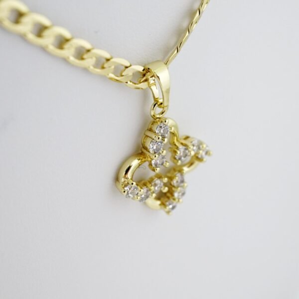 SET1576 Cadenas - Colgante -  Chain W - Pendants - 14K Real Color - Zircon Stone - 3mmX60cm - Image 2