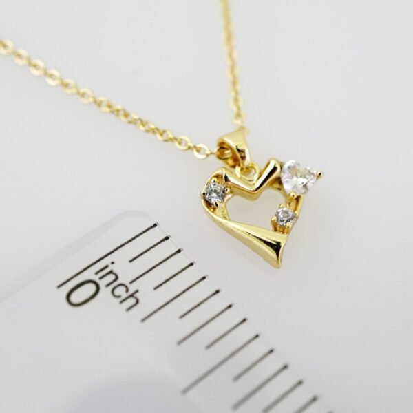 SET1590 Cadenas - Colgante -  Chain W - Pendants - 14K Real Color - Zircon Stone - 2mmX45cm - Image 3