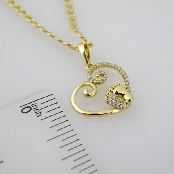 SET1613 Cadenas - Colgante -  Chain W - Pendants - 14K Real Color - Zircon Stone - 3mmX60cm - Image 3