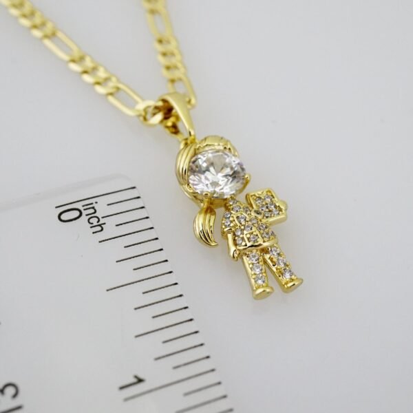 SET1615 Cadenas - Colgante -  Chain W - Pendants - 14K Real Color - Zircon Stone - 3mmX50cm - Image 3