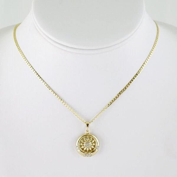 SET1621 Cadenas - Colgante -  Chain W - Pendants - 14K Real Color - Zircon Stone - 2mmX50cm